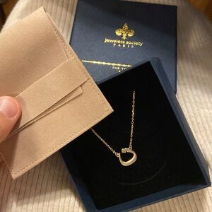 NIB « N » letter in Arabic 925 Sterling Silver & 14K Yellow Gold